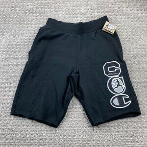 Champion Sweat Shorts Men Small S Black Reverse Weave Cut Off Activewear NEW Tag